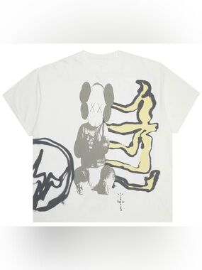 NEW! Rare! Travis Scott Cactus Jack Kaws For Fragment Tee SZ-XL
